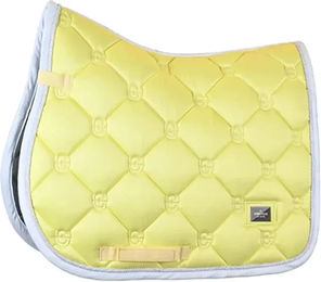Produktbild von Springschabracke Equestrian Stockholm aus Bambus in Gelb Weiß Silber für Ponys