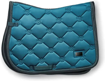 Produktbild von Springschabracke Equestrian Stockholm Full in Blau Silber Schwarz