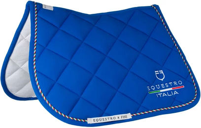 Produktbild von Springschabracke Equestro X Fise Blau für Vollblut