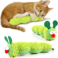 Produktbild von Srvillg Interaktives Katzenspielzeug aus Plüsch mit Katzenminze für erwachsene Katzen in Grün