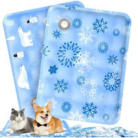 Produktbild von Srvillg Kühlmatte für Hunde und Katzen 2er Set Blau 40 x 50 cm