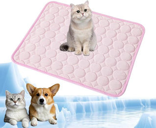 Srvillg Selbstkühlende Hundematte und Katzenmatte Rosa Größe S – Bild 1 von 2