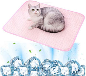 Srvillg Selbstkühlende Hundematte und Kühldecke für Hunde und Katzen Rosa Größe M – Bild 1 von 1
