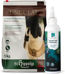 Produktbild von St. Hippolyt Bergsiegel Huf-Set zur Hufpflege und Fütterung für Pferde
