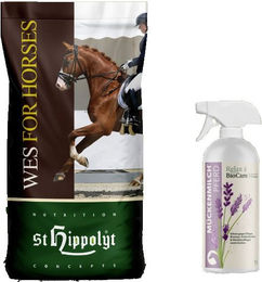Produktbild von St. Hippolyt Fliegenspray und Fellspray Weiß 1000 ml für Pferde