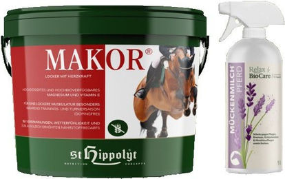 Produktbild von St. Hippolyt Makor + Relax Biocare Mückenmilch zur Unterstützung der Muskulatur und Beruhigung für Pferde
