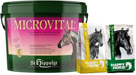 Produktbild von St. Hippolyt MicroVital Nahrungsergänzung für Haut Fell und Immunsystem sowie Lobs Belohnungswürfel 3 kg und 2 kg