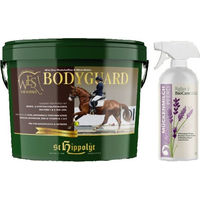 Produktbild von St. Hippolyt WES for Horses Bodyguard + Relax Biocare Mückenmilch Fliegenspray und Fellspray für Pferde 1000 ml