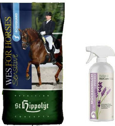 Produktbild von St. Hippolyt WES for Horses Sensitive Bodyguard und Relax Biocare Mückenmilch für Hunde