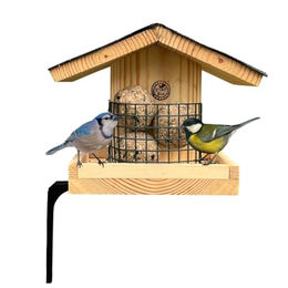 STAFECO Vogelhaus aus Naturholz mit Halterung für Balkon und Garten wetterfest – Bild 1 von 7