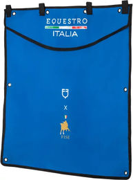 Produktbild von Stallvorhang Equestro X Fise mit gesticktem Logo in Blau