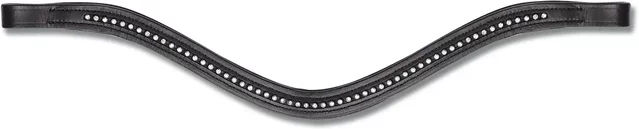 Produktbild von Star Diamond Stirnband für Pferde aus Kunstleder in Schwarz