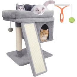 STAR Katzenbaum XXL Kletterbaum für große Katzen mit Kratzrampe aus Jute in Hellgrau – Bild 1 von 1