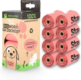 STARCH BAG Kompostierbare Bio-Kotbeutel Rosa 8 Rollen à 15 Stück – Bild 1 von 1