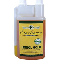 Produktbild von Starhorse Leinöl Gold Haut-Fell-Supplement für Pferde 1000ml - 1000 ml