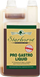 Produktbild von Starhorse Pro Gastro Liquid Pferdefutter zur Unterstützung von Magen-Darm, Immunsystem und Gelenken 1000 ml