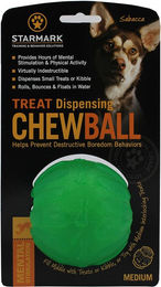StarMark Treat Dispensing Chew Ball Hund Spielzeug aus TPR Größe M 7 cm bunt - 1 Stk. – Bild 1 von 8