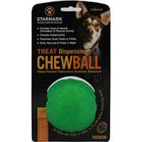 Produktbild von StarMark Treat Dispensing Chew Ball Hund Spielzeug aus TPR Größe M 7 cm bunt - 1 Stk.