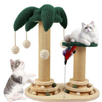 Produktbild von StarTech Interaktiver Kratzbaum aus Hanf in Grün mit 6-in-1 Aktivitätsspiel für kleine bis mittelgroße Katzen