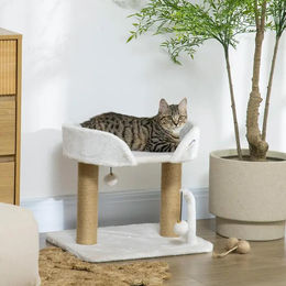 StarTech Katzen Kratzbaum Designer Kletterbaum mit 5 Ebenen und Sisalstämmen in Grün 48 x 38 x 42 cm – Bild 1 von 1