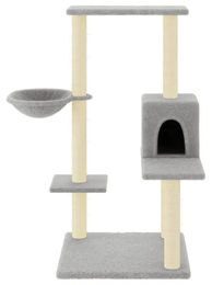 StarTech Katzenbaum Armeegrün mit Häuschen, Korb und Plattformen sowie Sisal-Kratzstämmen 78 x 59 x 95 cm – Bild 1 von 1
