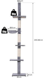 StarTech Katzenbaum Kratzbaum in Armeegrün mit höhenverstellbarem Kletterturm und 5 Ebenen – Bild 1 von 1