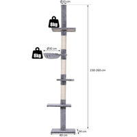 Produktbild von StarTech Katzenbaum Kratzbaum in Armeegrün mit höhenverstellbarem Kletterturm und 5 Ebenen