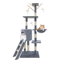 Produktbild von StarTech Katzenbaum mit fünf Ebenen, Katzenhöhle und Sisal-Kratzsäulen