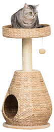 StarTech Katzenbaum mit Höhle und Sisalstämmen in Gelb 82,5 cm – Bild 1 von 1