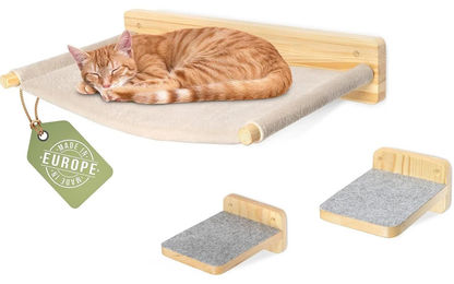 StarTech Katzenkissen und Kratzbaum Set mit Kletterwand in Weiß – Bild 1 von 1