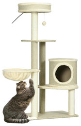 StarTech Katzenkratzbaum mit 4 Ebenen, Höhle, Korb und Spielball aus Sisal, 124 cm hoch – Bild 1 von 1