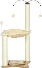 StarTech Katzenkratzbaum mit Hängematte und Sisal-Kratzstämmen in Beige, 2 Ebenen, 53,5x53,5x90 cm – Bild 1 von 2