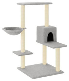 StarTech Kratzbaum für Katzen in Armeegrün mit Häuschen, Korb und Sisal-Kratzstämmen, 78 x 59 x 95 cm – Bild 1 von 1
