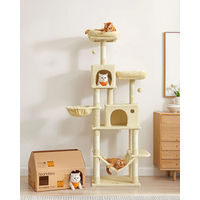 Produktbild von StarTech Kratzbaum für Katzen in Weiß mit 5 Ebenen und großer Höhle aus Nylon in 199 cm Höhe