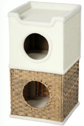 StarTech Kratzbaum für Katzen mit 3 Etagen und Sisal Kratzsäule in Grün 41x41x75,5 cm – Bild 1 von 2