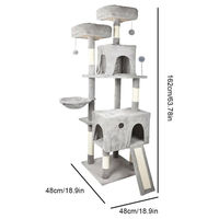 Produktbild von StarTech Kratzbaum für Katzen mit 4 Ebenen, Höhle und Kratzsäulen aus Stoff in Weiß