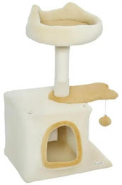 StarTech Kratzbaum für Katzen mit 5 Ebenen, Häuschen und Liegefläche aus Holz, Plüsch und Sisal in Armeegrün, 40x30x72 cm – Bild 1 von 1