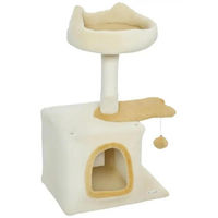 Produktbild von StarTech Kratzbaum für Katzen mit 5 Ebenen, Häuschen und Liegefläche aus Holz, Plüsch und Sisal in Armeegrün, 40x30x72 cm