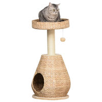 Produktbild von StarTech Kratzbaum für Katzen mit Höhle und Sisalstämmen in Gelb 82,5 cm