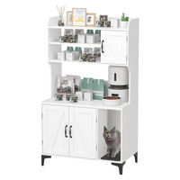 Produktbild von StarTech Kratzbaum mit Katzenklo Schrank und Höhle aus Holz in Weiß