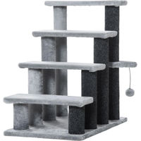 Produktbild von StarTech Kratzbaum Treppe für Katzen mit 4 Ebenen aus Holz und Jute in Grau