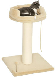 StarTech Kratzsäule für Katzen aus Holz und Sisal mit Liegefläche in Beige, 85 cm Höhe – Bild 1 von 2