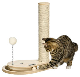 StarTech Kratzsäule für Katzen und Kitten aus Holz und Jute in Beige 40 cm hoch – Bild 1 von 3