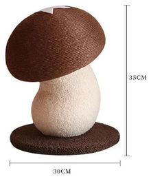 StarTech Kratzsäule Pilz Design für Katzen und Kätzchen aus Jute Sisal in Braun – Bild 1 von 4