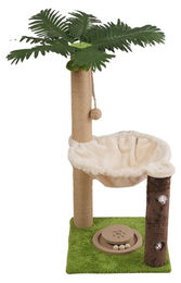 StarTech Palm Kratzbaum für Katzen in Grün mit 82 cm Höhe, Doppel-Etage und Sisalseilen – Bild 1 von 3