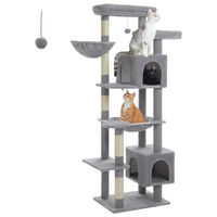 Produktbild von StarTech XL Kratzbaum für Katzen 175 cm Grau mit Hängematte und Höhle