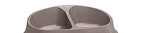Stefanplast Chic Double Doppelnapf aus Kunststoff für Hunde und Katzen in Schwarz Beige Grau oder Bunt – Bild 1 von 3