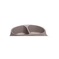 Produktbild von Stefanplast Chic Double Doppelnapf aus Kunststoff für Hunde und Katzen in Schwarz Beige Grau oder Bunt