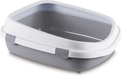 Produktbild von Stefanplast Queen Jumbo Katzentoilette offene Schale aus Kunststoff Grau