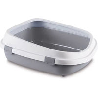 Produktbild von Stefanplast Queen Jumbo Katzentoilette offene Schale aus Kunststoff Grau